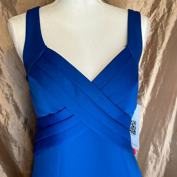 NWT! Beautiful Emerald Sunday Blue Maxi Formal Zipper Dress ~Thick Straps ~Sz. L - Picture 3 of 15
